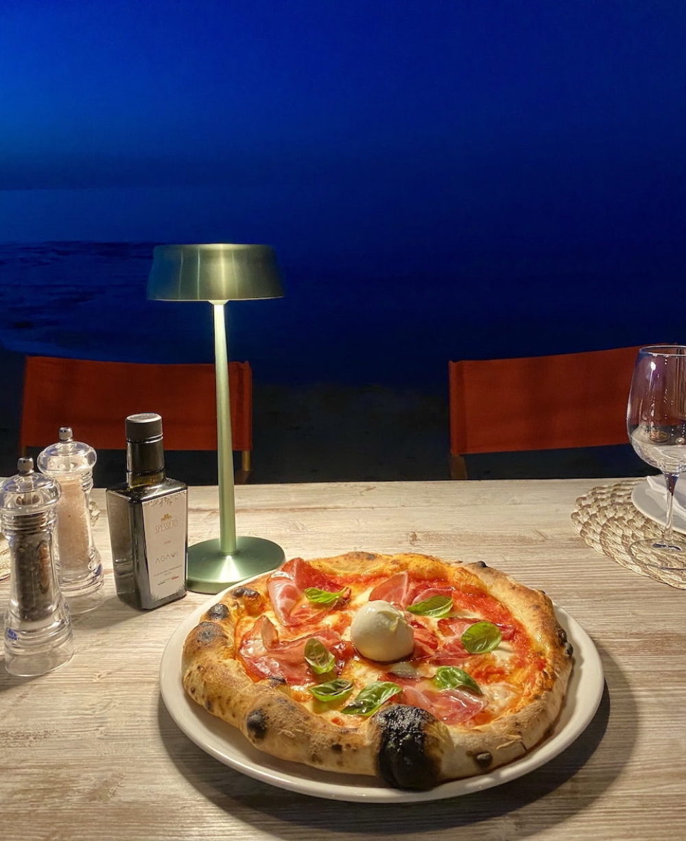 Pizza on the beach